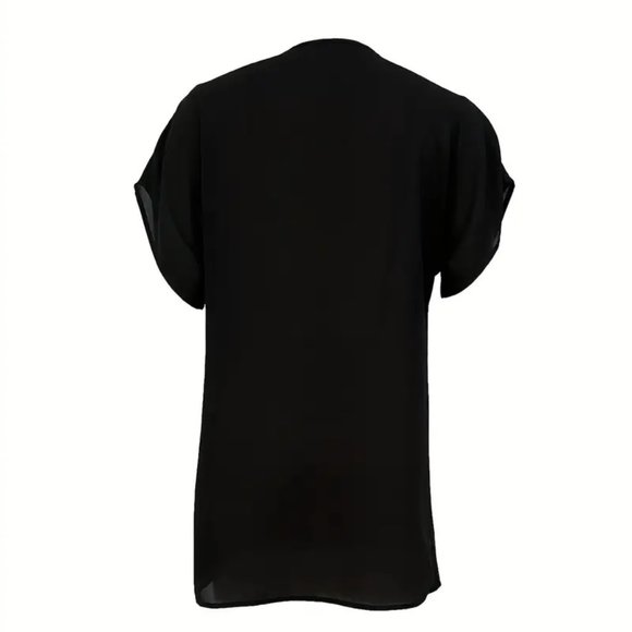 Guipure Lace Trim Dress, Casual V Neck Short Sleeve Dress, Women's Clothing - Picture 4 of 5